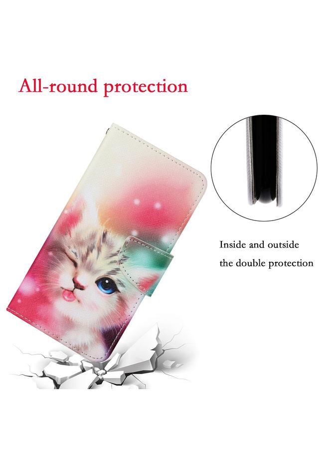 Green Tiger Case For Honor 20i / 10i / 20 lite Colored Drawing Pattern Horizontal Flip Leather Case with Holder & Card Slots & Wallet & Lanyard - Image 5