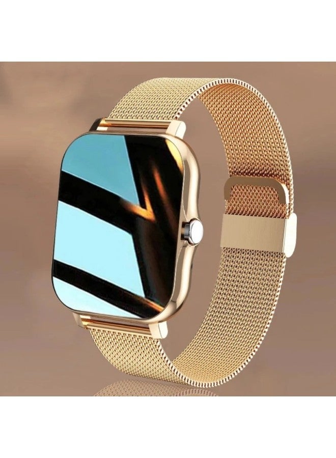 Y13 Smart Watch 1.83-inch/GT20 Bracelet Heart Rate Monitoring Bluetooth Call Touch Screen Smart Bracelet-Color:Gold Steel  - Image 1