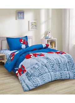 Ming Li Soft and Fluffy Medium Fill Kids Bedspread Comforter Set 3pcs Single Size Bedspread for Boys Girls Fashion Print Double Side Stitched Pattern Soft and Breathable  - Image 4