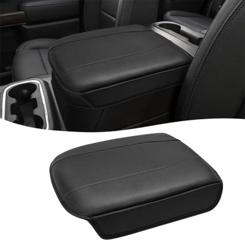 KBH Center Console Armrest Cushion Cover for GMC Sierra & Chevy Silverado 2019-2025, Tahoe & Suburban & Yukon 2021-2025, Bucket Seat, Full Protector, Anti-Scratch, Black - Image 1