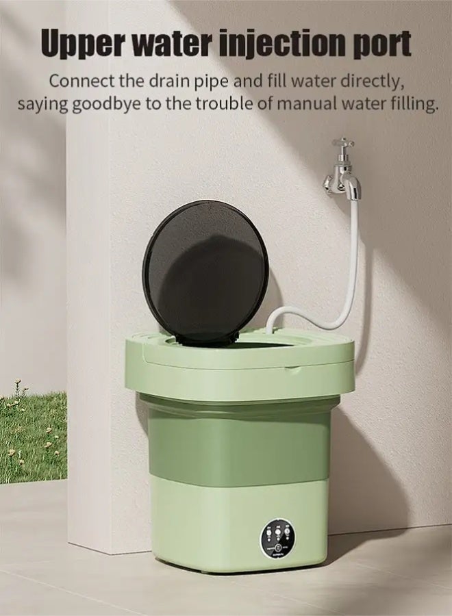 أبيكس غسالة صغيرة قابلة للطي ، آلة محمولة سعة 8لتر مع سلة تصريف ، للشقة ، والسفر ، والملابس الداخلية ، والشخصية ، والأطفال - Image 5