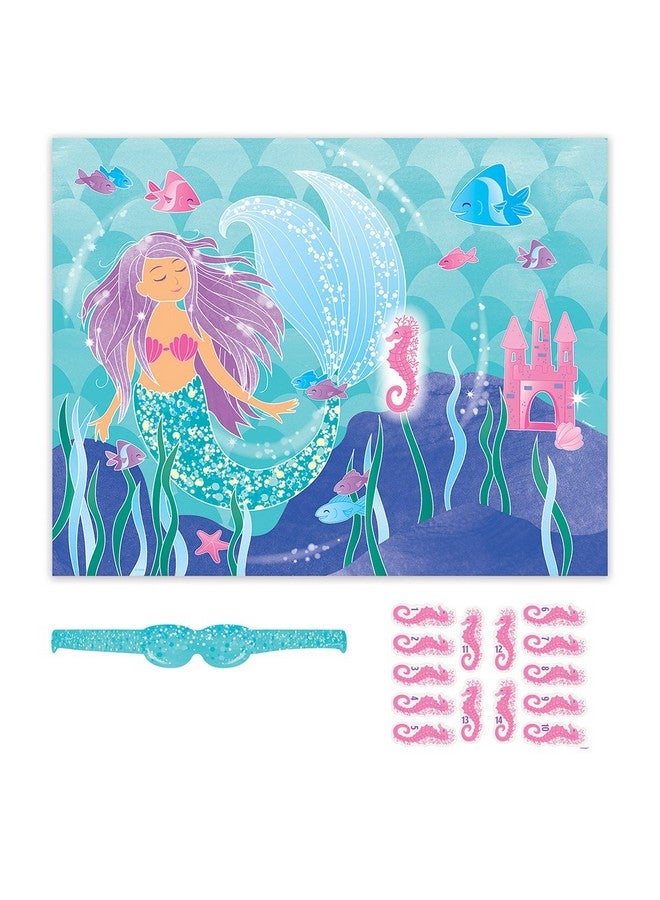 Unique Vibrant Multicolor Mermaid Party Game Set for 14 Kids (1 Set) - Fun & Exciting Design - Perfect for Children's Parties - Image 1