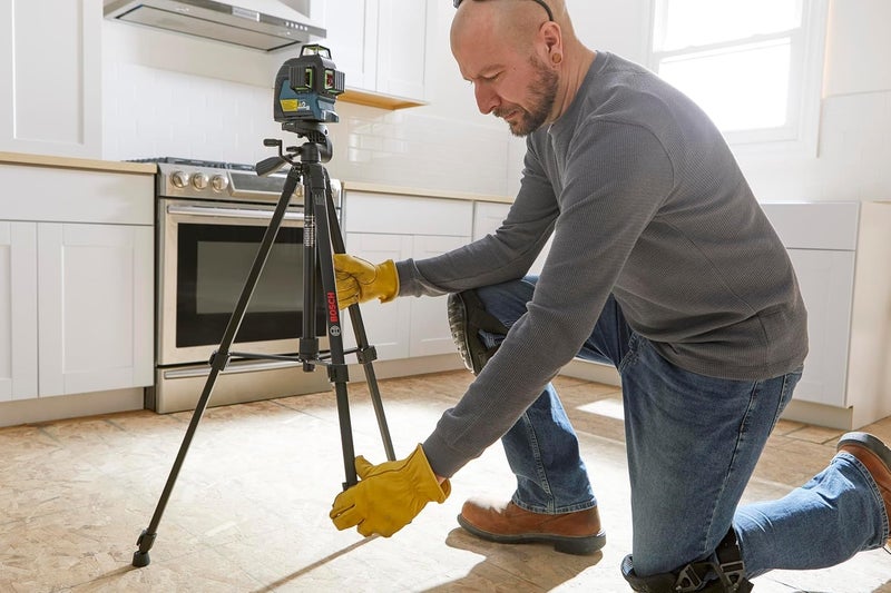 BOSCH BT 150 Compact Tripod with Extendable Height for Use with Line Lasers, Point Lasers, and Laser Distance Measures - Image 4