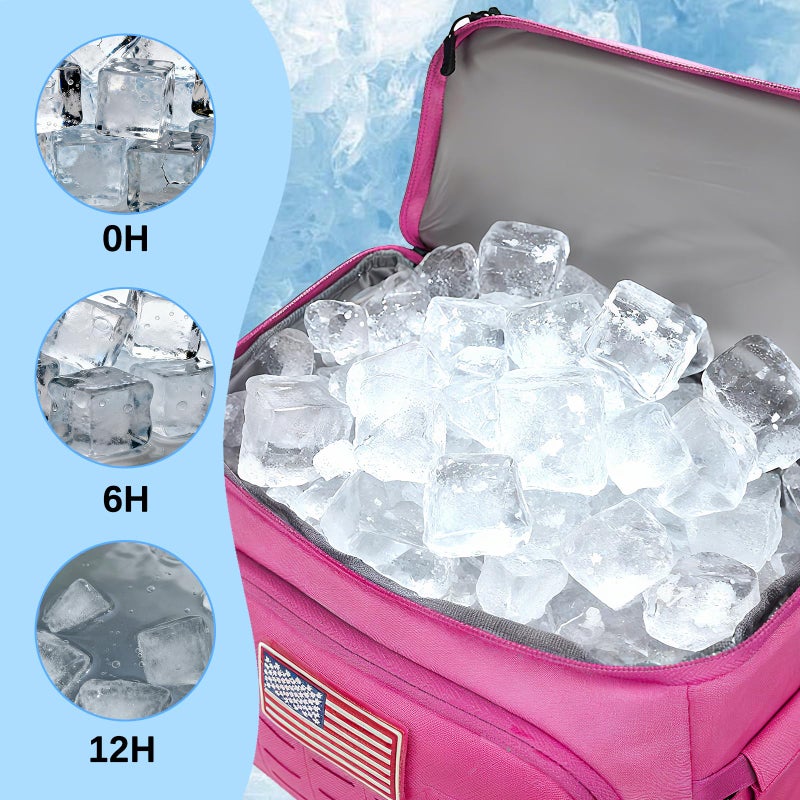 Goloni Insulated Cooler Backpack, Large Leakproof & Lightweight Soft,Perfect Backpack Cooler for Outdoor Adventures,Pink - Image 4