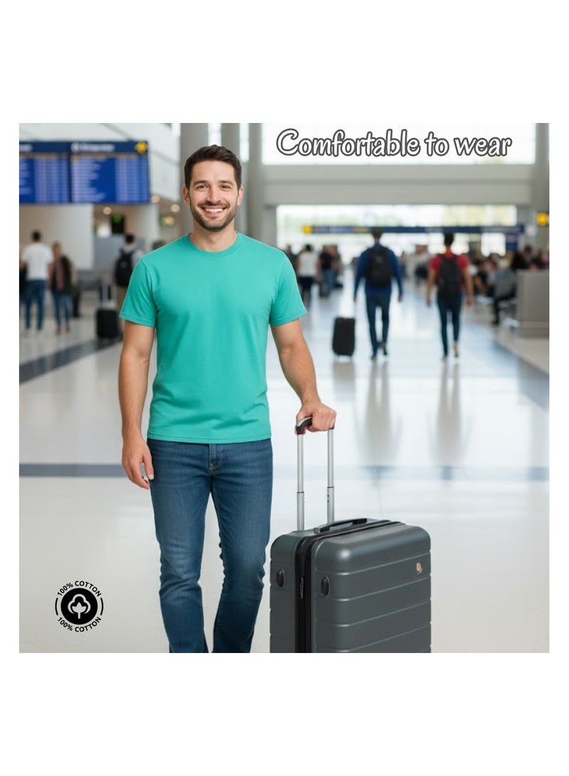 PRINTSHOP4ME 10 pcs Adult Round Neck Combed Men's T Shirt 190 GSM Pure Cotton Basic Colors - Image 5