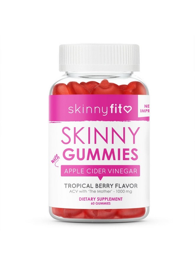 SkinnyFit Skinny Gummies Apple Cider Vinegar Gummies w/ The Mother, Healthy Weight, Immune Support, Vitamin B9, B12, Beetroot, Pomegranate, Vegan-Friendly, 60 Count - Image 1