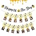 Faisichocalato 3PCS Happy Bee Day Party Decorations Bumble Honey Bee 1st Birthday Baby Photo Banner for Newborn to 12 Months Monthly Milestone Photograph Bunting Garland First Birthday Celebration Decorations - Image 3