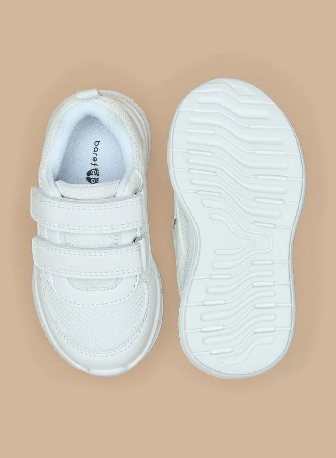 Barefeet Mesh Detailed Sneakers with Hook and Loop Closure