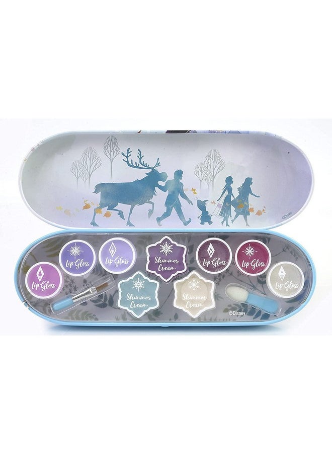 Markwins Disney Frozen Adventure Lip And Face Tin Tin Canister With 11Pops Of Colour And Accessories For Lips And Face Makeup Set For Kids Gift For Girls  - Image 4