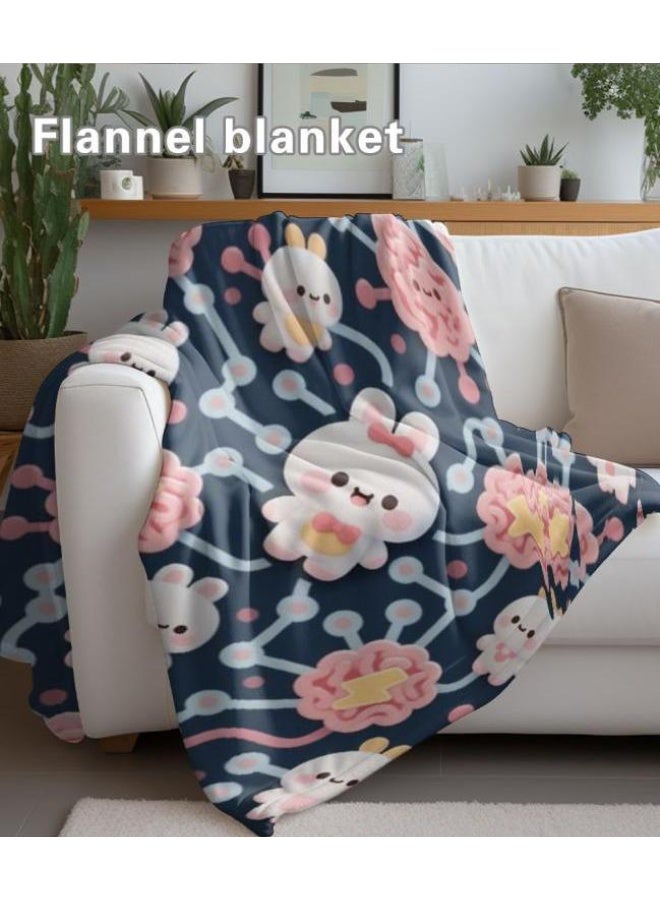 general Baby and children's cartoon flannel thin blanket (warm and comfortable, suitable for sleep, game use) 70cm*100cm - Image 2