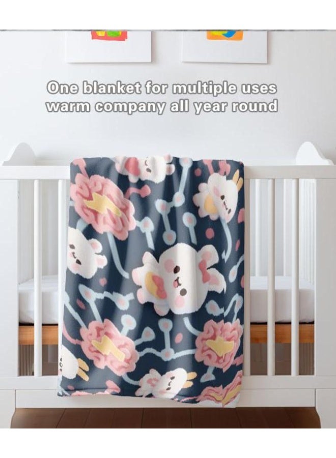 general Baby and children's cartoon flannel thin blanket (warm and comfortable, suitable for sleep, game use) 70cm*100cm - Image 5