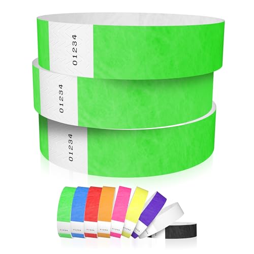 Wristco 600 WristCo Neon Green Tyvek Wristbands for Events - Tamper-Proof Design & Fluorescent Color Prevent Reuse Premium-Grade Bracelets for Hospital & Medical ID, Party & VIP Identification - Image 1