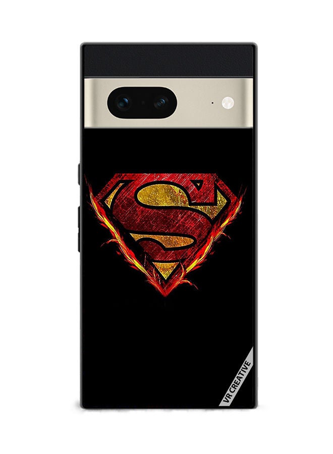 VR CREATIVE Protective Case Cover For Google Pixel 7 Superman Design Multicolour - Image 1