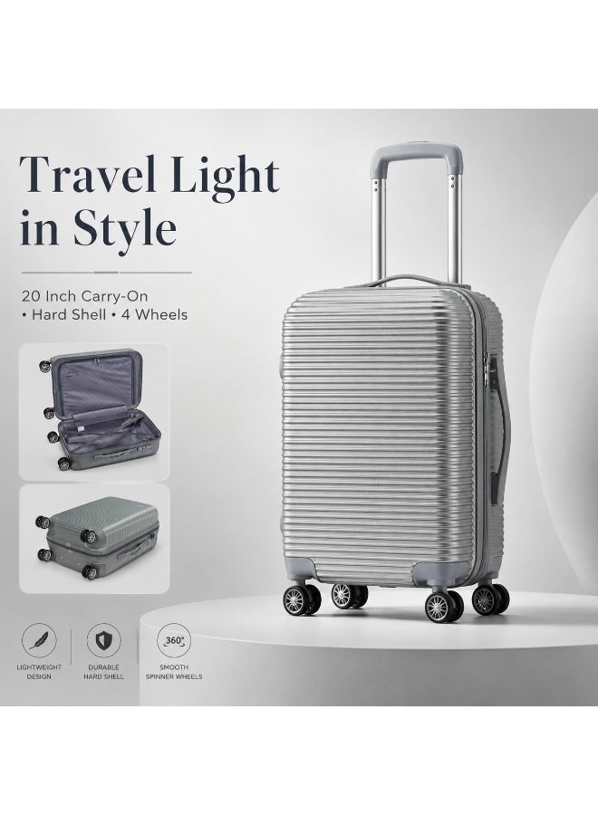 20-Inch Lightweight Trolley Suitcase with 360° Spinner Wheels – Carry-On Travel Luggage for Short Trips - Image 1