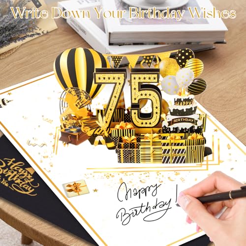OLOSONG 75th Birthday Cards for Women Men, 3D Pop Up 75th Birthday Gift Ideas for Grandma Mom Dad, Funny 75 Year Old Birthday Decorations for Husband Wife Parents Him Her, Jumbo Back In 1951 - Image 5