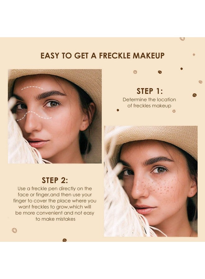 Sumeitang Sumeitang 2 Colors Liquid Freckle Pen, Natural Lifelike Face Fake Freckle Makeup Pen Magic Freckle Color, Waterproof Long Lasting Quick Dry Faux Freckles Pen Soft Dot Sopt Pen -Light Brown&Dark Brown - Image 5