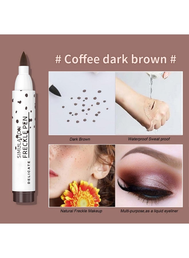 Sumeitang Sumeitang 2 Colors Liquid Freckle Pen, Natural Lifelike Face Fake Freckle Makeup Pen Magic Freckle Color, Waterproof Long Lasting Quick Dry Faux Freckles Pen Soft Dot Sopt Pen -Light Brown&Dark Brown - Image 4