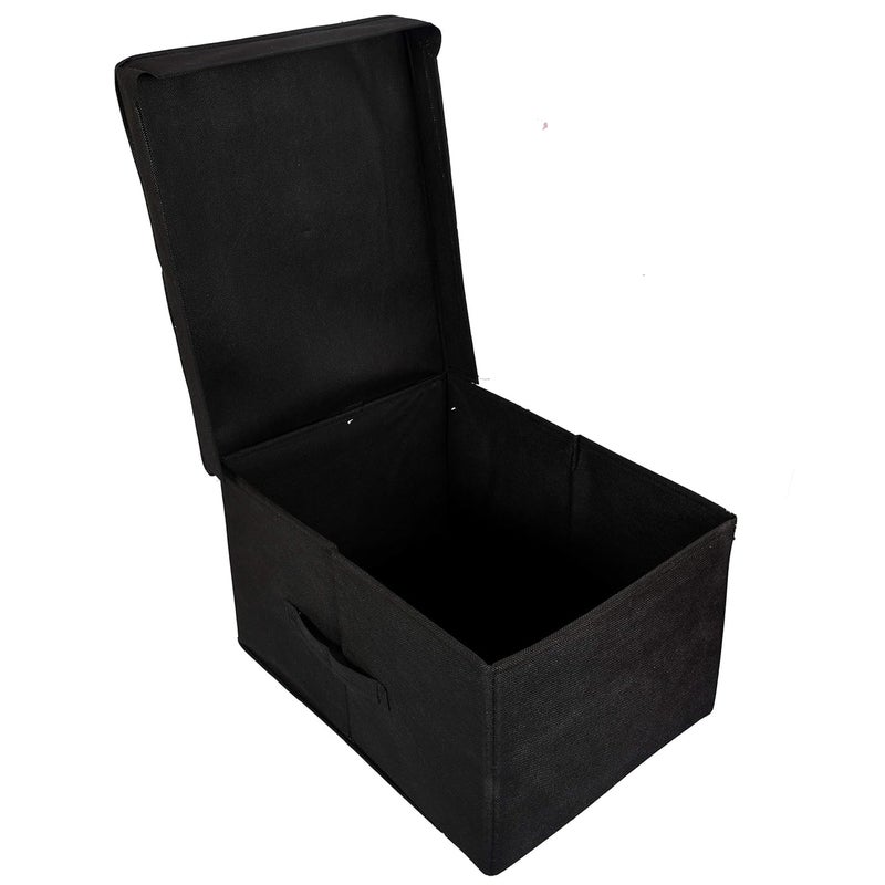 Kuber Industries Disney Mickey Mouse Print Non Woven Fabric Foldable Cloth Storage Wardrobe Organiser Box with Lid Black Extra Large KUBMART1718 - Image 4