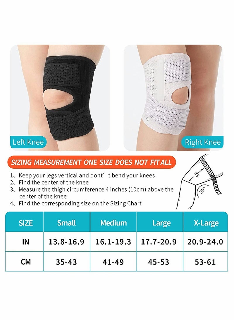 KASTWAVE Knee Brace with Side Stabilizers Relieve Meniscal Tear Knee Pain ACL MCL Arthritis, Breathable Adjustable Knee Support Suitable for Men and Women with Sports Injuries  - Image 5
