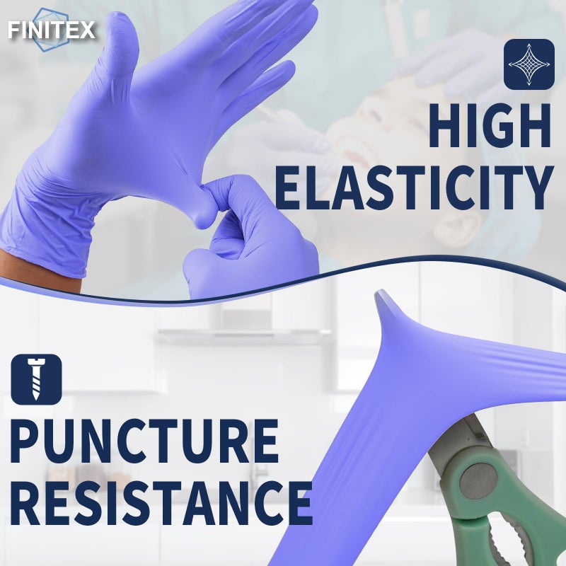 FINITEX Disposable Nitrile Exam Gloves 1000 PCS - 3.2mil Ice Blue Powder-free Latex-Free Examination Home Cleaning Food Gloves (L) - Image 5