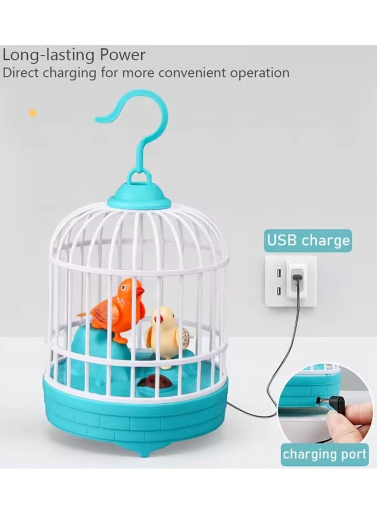 DubaiGallery Singing Chirping Bird in Cage, Realistic Sounds Movements, Sound Activated LibertySinging and Chirping Bird Toy in Cage - Realistic Sounds and Movements - Sound Activated - Image 3