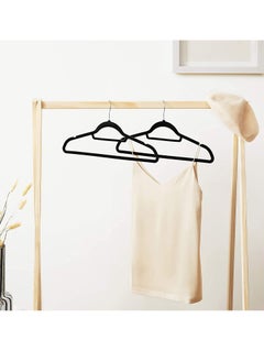 Red Dot Gift 50-Pieces 42cm Black Non-Slip Velvet Clothes Hanger with 360 Degree Rotatable Hook,Durable and Slim  - Image 4