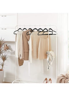 Red Dot Gift 50-Pieces 42cm Black Non-Slip Velvet Clothes Hanger with 360 Degree Rotatable Hook,Durable and Slim  - Image 5