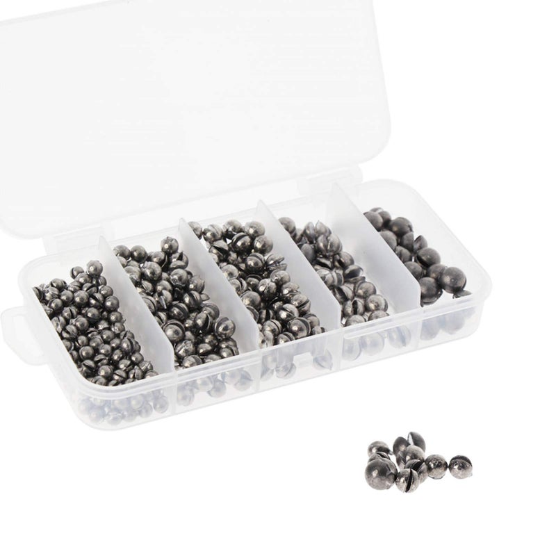 Croch Fishing Weights Sinkers Kit, 400pcs Removable Split Shot Sinkers Fishing Weights Sinkers 5 Sizes,0.014 0.028 0.035 0.053 0.088 oz - Image 1