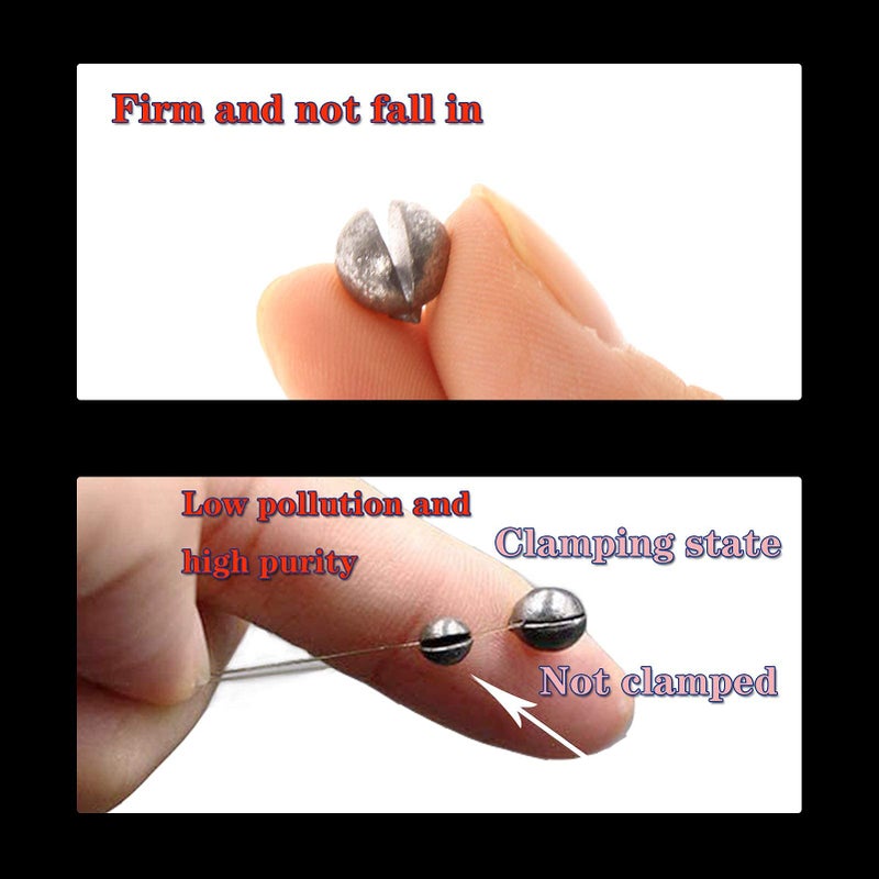 Croch Fishing Weights Sinkers Kit, 400pcs Removable Split Shot Sinkers Fishing Weights Sinkers 5 Sizes,0.014 0.028 0.035 0.053 0.088 oz - Image 4