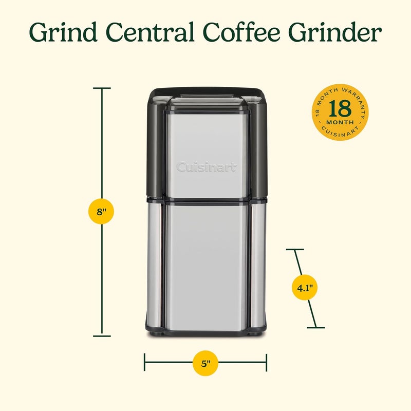 Cuisinart DCG-12BC Grind Central Coffee Grinder, Blade, Silver - Image 3