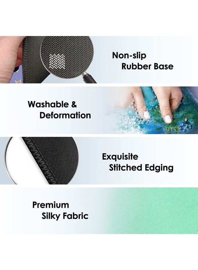 FROGIGO Square Mouse Pad with Stitched Edge, Premium Mousepad Washable Lycra Cloth. Computer Mouse Pad with Non-Slip Rubber Base, Mouse Pads for Computers Laptop Mouse 9.25x7.75x0.12 inch-Round Face Cat - Image 5
