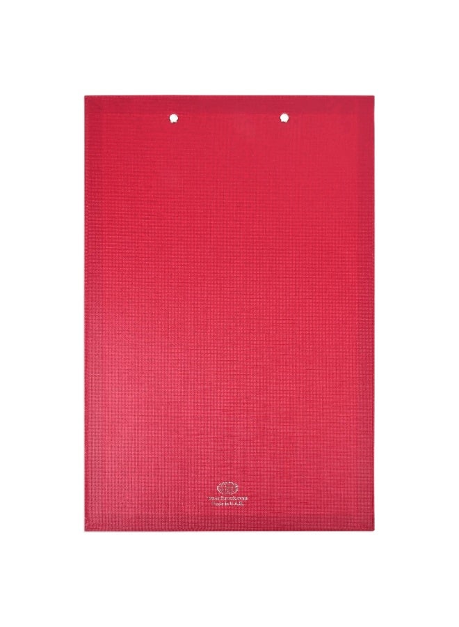 FIS PP Colored Clipboard with 12cm Checkered Wire Clip, Foolscap Size(210x330mm), Wine Red Color-FSCBPPWCFSWRE - Image 3