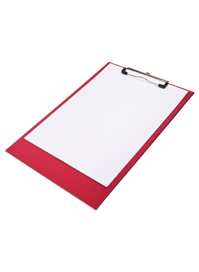 FIS PP Colored Clipboard with 12cm Checkered Wire Clip, Foolscap Size(210x330mm), Wine Red Color-FSCBPPWCFSWRE - Image 4