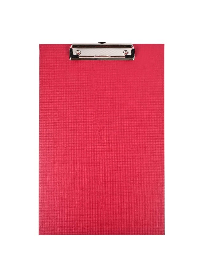 FIS PP Colored Clipboard with 12cm Checkered Wire Clip, Foolscap Size(210x330mm), Wine Red Color-FSCBPPWCFSWRE - Image 2