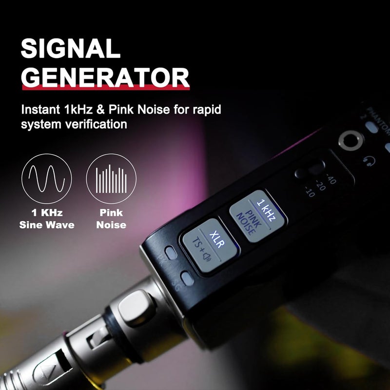 Xvive AT-2 Portable Audio Tester for Live Sound & Studio - XLR Cable Tester, Signal Generator, Phantom Power Check - Image 3