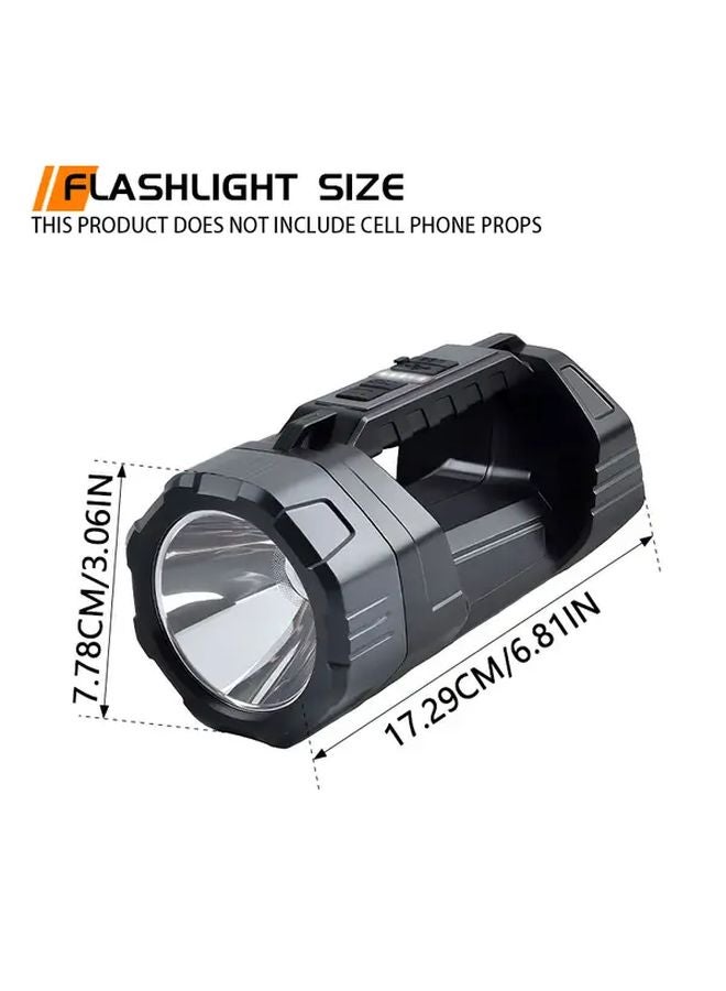 1PC Solar USB Rechargeable LED Spotlight Portable Outdoor Flashlight Power Display - Image 3