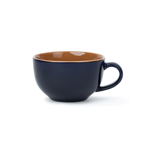Shay Large Ceramic Coffee Cup, 1pc, Blue, 320ml | Cappuccino Cup | Glossy Finish | Premium Porcelain Coffee Mug | Microwave Safe (XL Cuppa 1pc - Blue) - Image 1