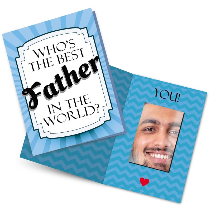 exciting Lives من هو أفضل أب بطاقة مرآة - هدية عيد ميلاد وذكرى يوم الأب للأب، بابا، داد، دادي، عبوة من 1 - Image 1