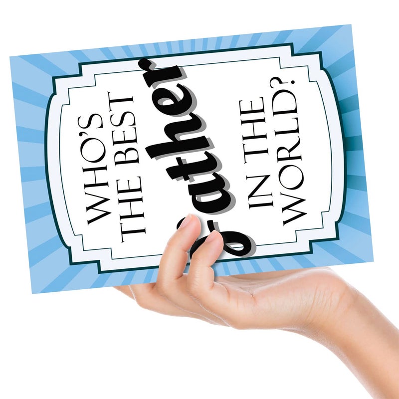exciting Lives من هو أفضل أب بطاقة مرآة - هدية عيد ميلاد وذكرى يوم الأب للأب، بابا، داد، دادي، عبوة من 1 - Image 4