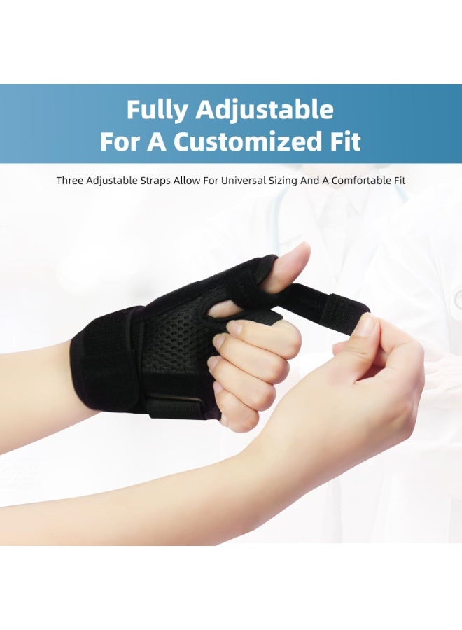 فلوشرينيك دعامة المعصم الرياضية لغمد الأوتار، دعامة الإبهام القابلة للتعديل دعامة المعصم لعلاج التهاب الأوتار، وتخفيف آلام التواء الإبهام والتهاب المفاصل والتهاب الأوتار جبيرة الإبهام لليد اليسرى/اليمنى (سوداء) - Image 5