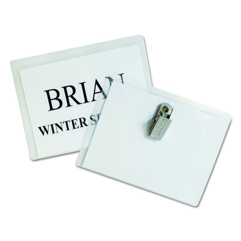 CLine Name Badge Kits Top Load 4 X 3 Clear 50box