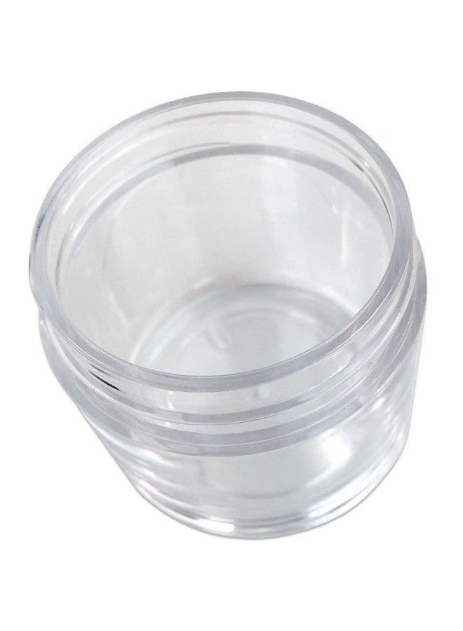 Beauticom 6 Piece 1 Oz. Usa Acrylic Round Clear Jars With Flat Top Lids For Creamslotionsmake Upcosmeticssamplesherbsointments (6 Pieces Jars + Lidswhite) - Image 5
