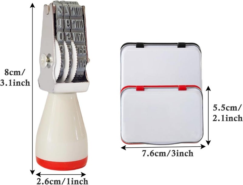 Aunewrick Egg Dating Stamp Kit with 2 Rubber Stamps and Black & Red Ink, Farm Fresh Egg Marking Set for Chicken Duck Turkey Goose Poultry Eggs - Image 2