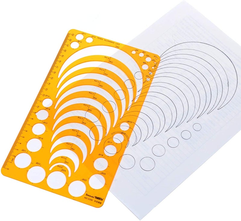 JDYYICZ Circle Radius Master Drawing Template Arc Template Stencil - Image 2