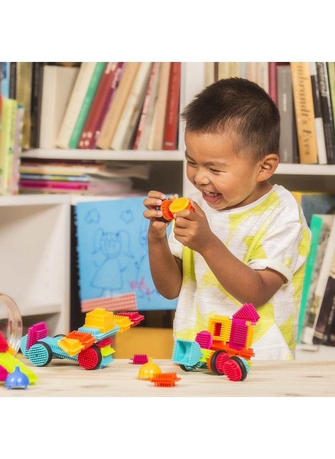 Bristle Blocks By Battat The Official Bristle Blocks Stem 3D Sensory Toy For Kids Building Toys For Creativity & Dexterity 2 Yrs Multicolor 80 Pieces Big Value In A Storage Bin