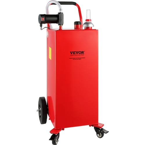 VEVOR 30 Gallon Fuel Caddy, Portable Fuel Storage Tank Container with Electric Pump Wheels 23.5 L/min, 180W Fuel Transfer Storage Tank for Diesel Car Boat Motorcycle - Image 1