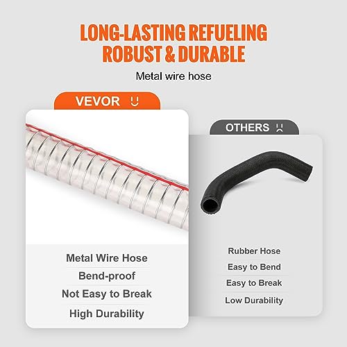 VEVOR 30 Gallon Fuel Caddy, Portable Fuel Storage Tank Container with Electric Pump Wheels 23.5 L/min, 180W Fuel Transfer Storage Tank for Diesel Car Boat Motorcycle - Image 4