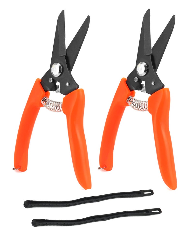 QWORK Hoof Trimmers Goat Hoof Trimming 2 Pack 7 Multipurpose Nail Scissors Daily Trim for Pig Trotters Sheep Alpaca Lamb and Pruning Potted Plants - Image 2
