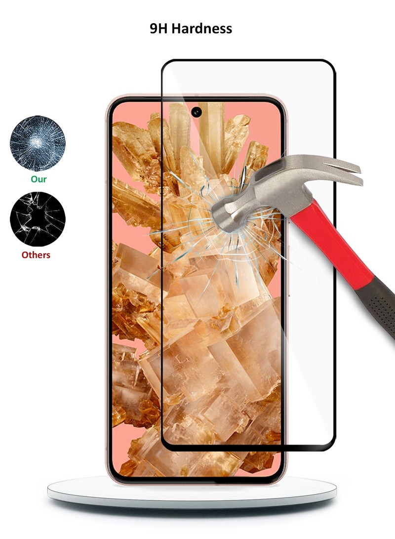 Wtech Google Pixel 8 5G 2023 Premium E2E Full Glue Full Cover Tempered Glass Screen Protector (MSGECN) - Clear/Black - Image 3