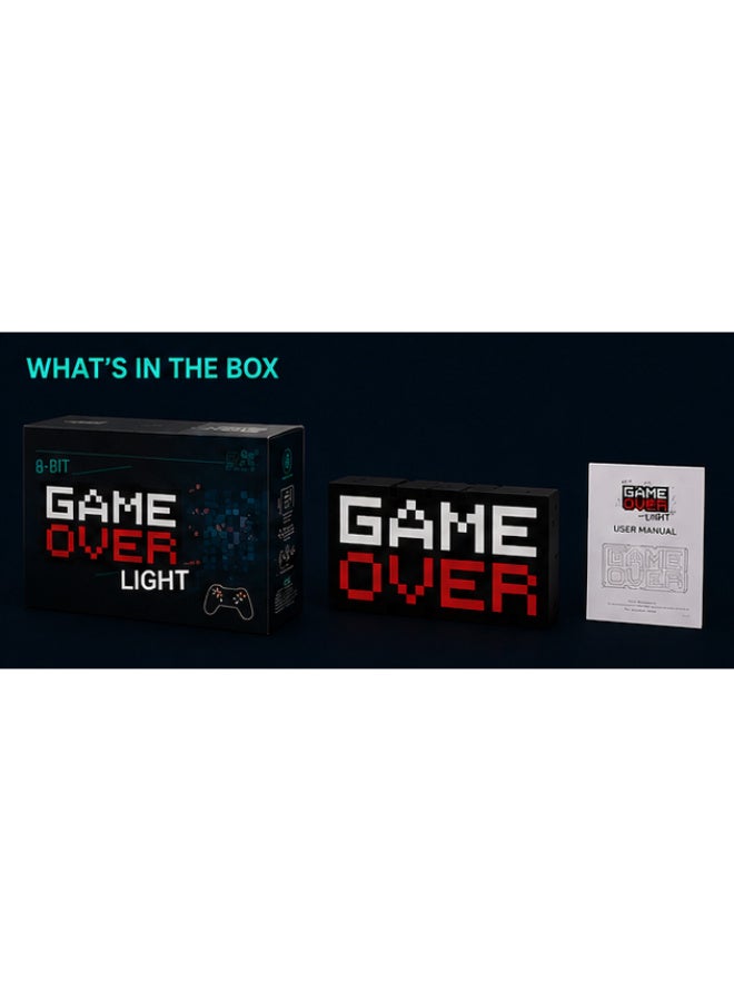 Game Over RGB LED Light Sign – 8-Bit Retro Gaming Lamp, Sound Reactive Multi-Color Light, USB Powered Desk & Gaming Room Decor - Image 4